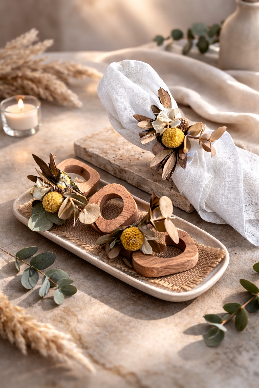 Lill Hardal Sarısı İkili Masa Sunum Çiçeği