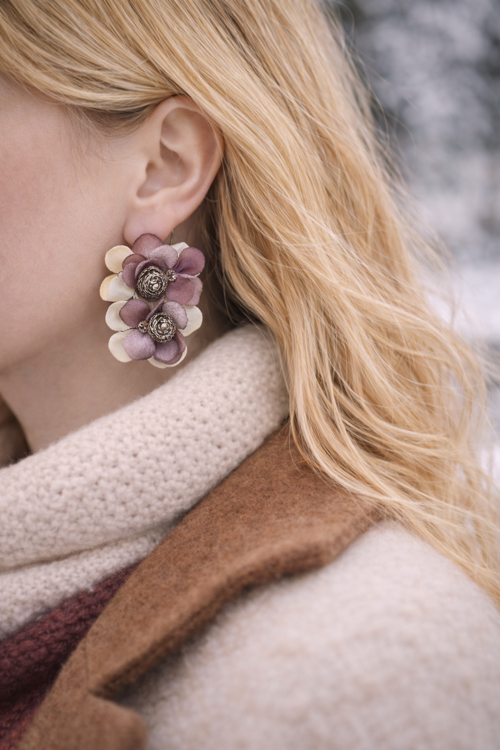 Lill Mor Harmanı Küpe