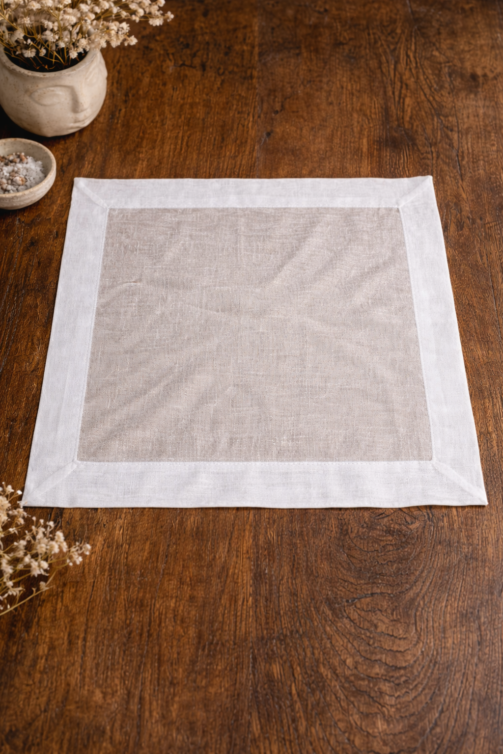 Lill Beyaz Keten Peçete