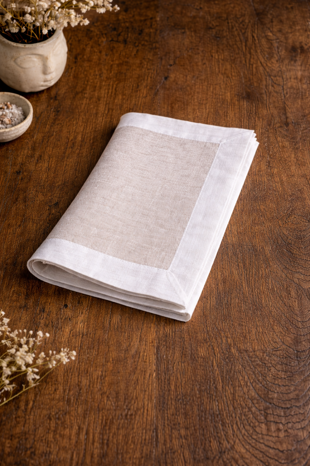Lill Beyaz Keten Peçete