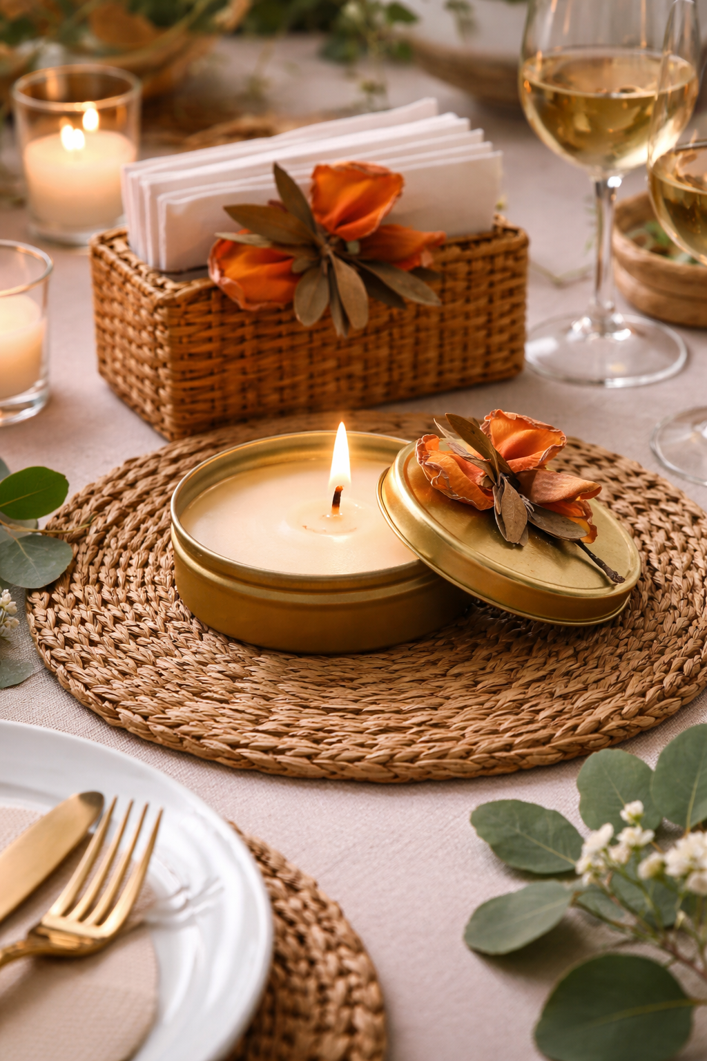 Lill Dekoratif Kutu /  Mumlu Kutu